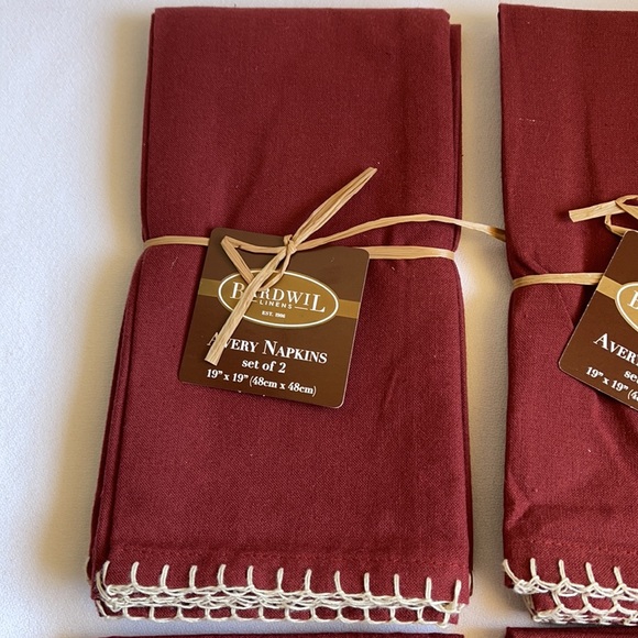 Bardwill Linens Avery Mahogany Set of 8 Table Napkins . - Picture 2 of 6